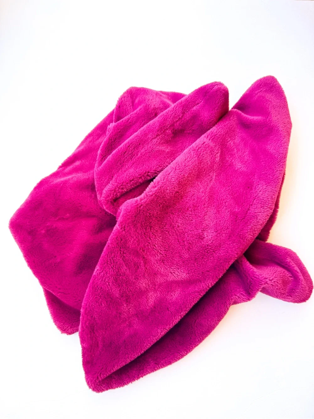 24X 24 Fuchsia Magenta Pink  Plush Pillow Covers Set of 2